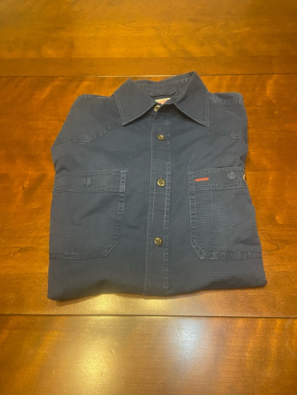 Genuine Dickies Navy Blue Button Down Work Shirt Men’s M